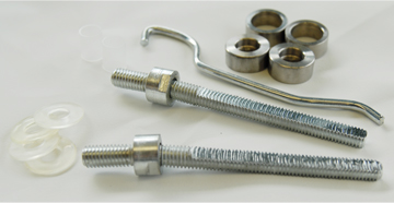 25mm Back To Back Fixing Kit Satin Stainless Steel